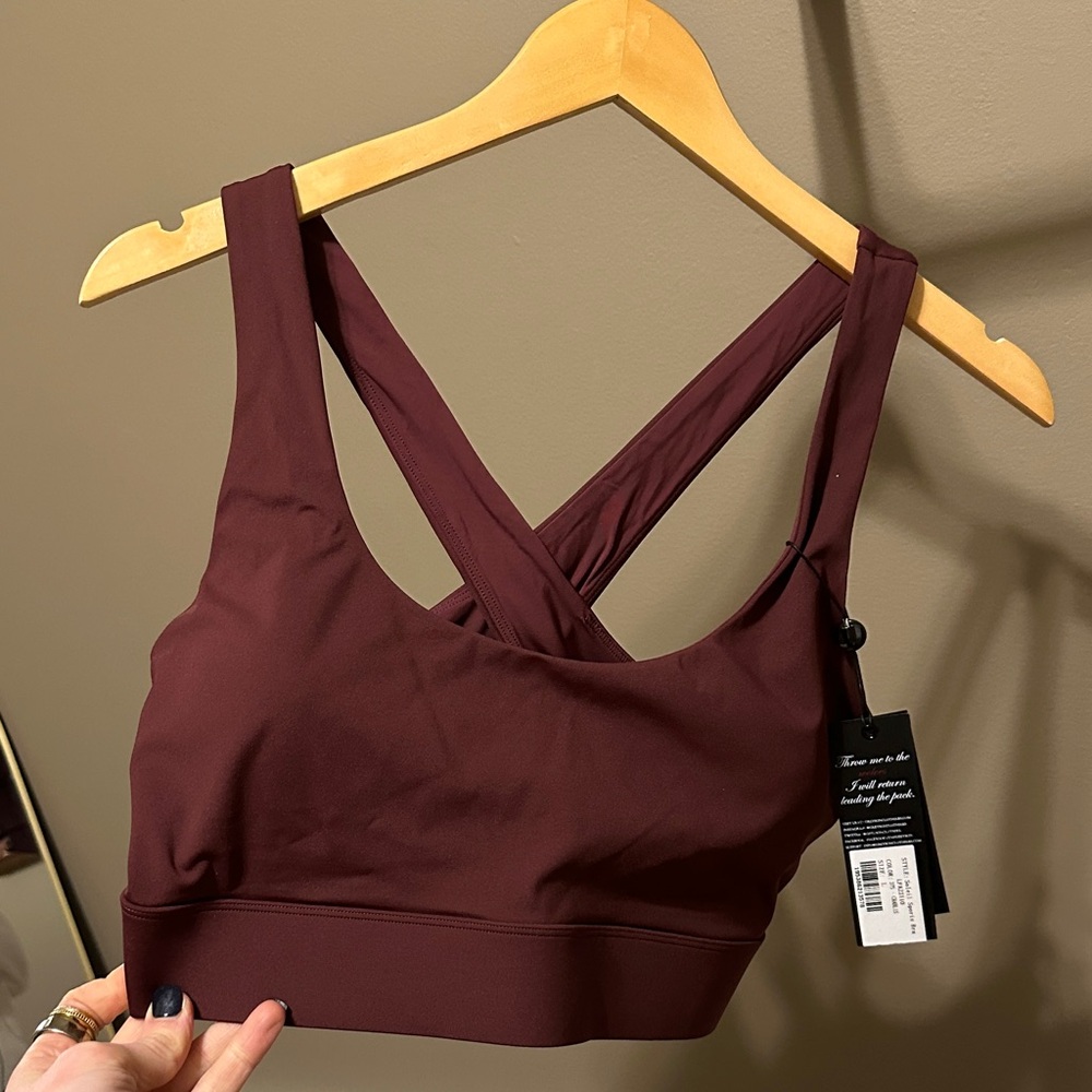Greyson Deep Burgundy Sports Bra